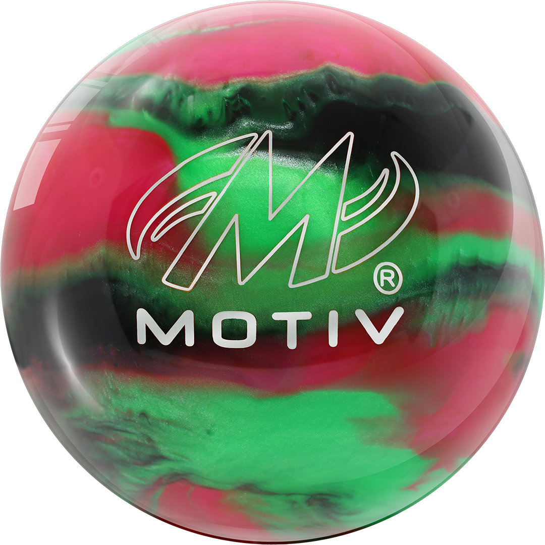 Motiv Aspire Bowling Ball- Black/Green/Pink