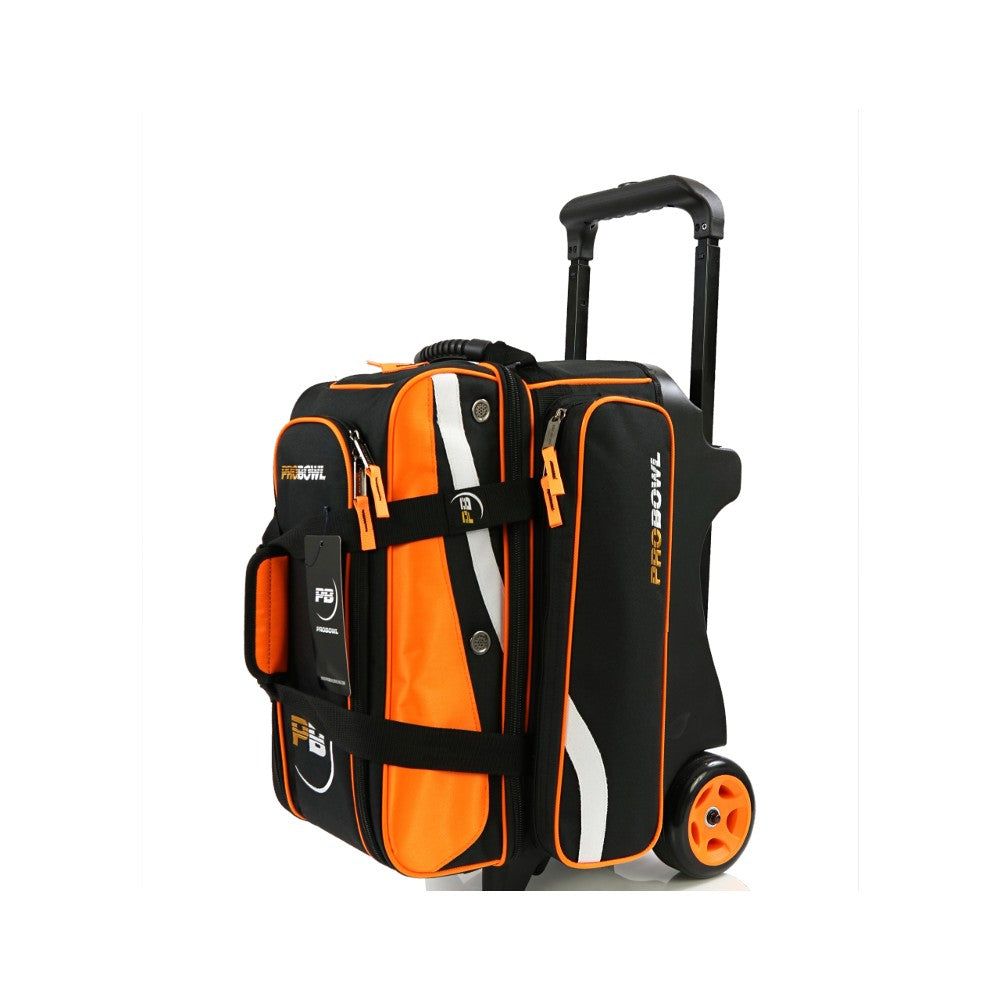 Pro Bowl Deluxe Double Ball Roller Bag Silver