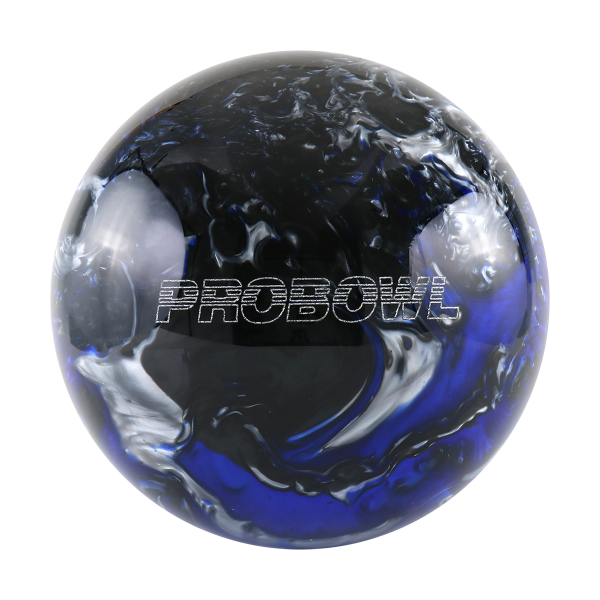 Probowl Black Blue Silver Bowling Ball, Polyester Bowling Balls